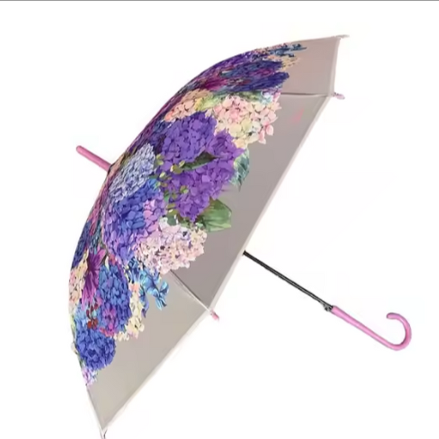 透明な花の傘半自動を開いた透明な風のない女性のエレガントな雨傘のためのウェディングパーティーのためのエレガント